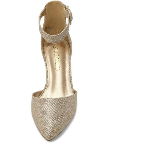 New In Box Womens Pointed Toe Low Chunky Heels Pump Shoes - Picture 2 of 6